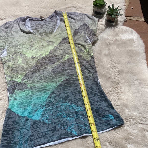 The North Face Burnout Green / Gray Mountains T-Shirt - Picture 6 of 9